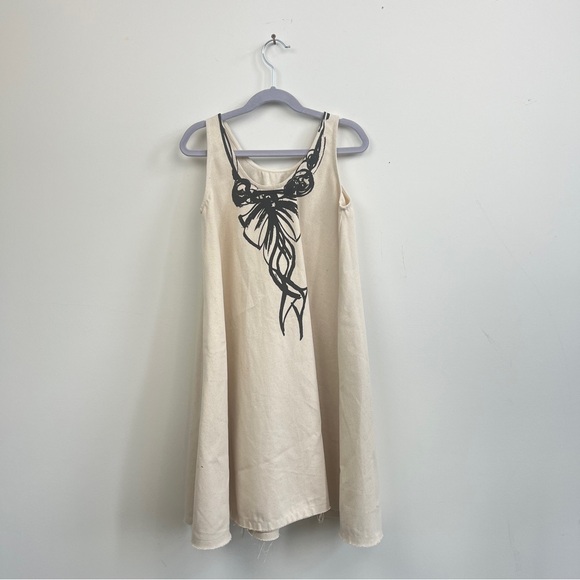 Little Creative Factory Kids Arty Dress in cool printed canvas. - Picture 4 of 4